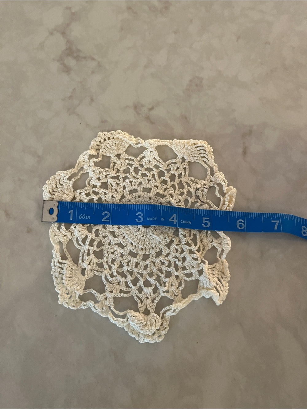 Vintage Hand Crochet Lace Doily Lot 12 pieces Cream White Mixed Size - Picture 7 of 13